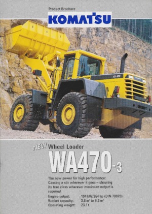 Kolové nakladače Komatsu WA 470-3