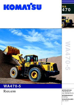Kolové nakladače Komatsu WA470-5