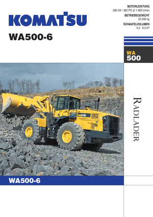 Kolové nakladače Komatsu WA500-6