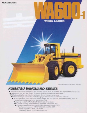 Kolové nakladače Komatsu WA 600-1