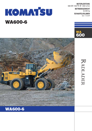 Kolové nakladače Komatsu WA600-6