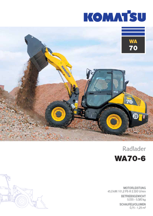 Kolové nakladače Komatsu WA70-6