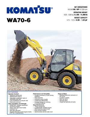 Kolové nakladače Komatsu WA70-6