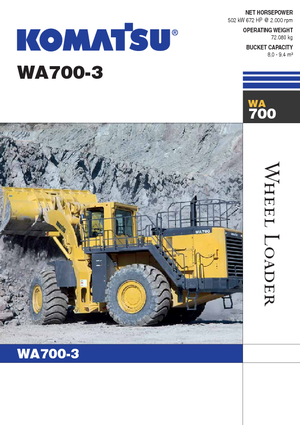 Kolové nakladače Komatsu WA700-3