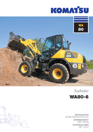 Kolové nakladače Komatsu WA80-6