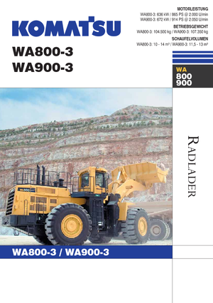 Kolové nakladače Komatsu WA800-3