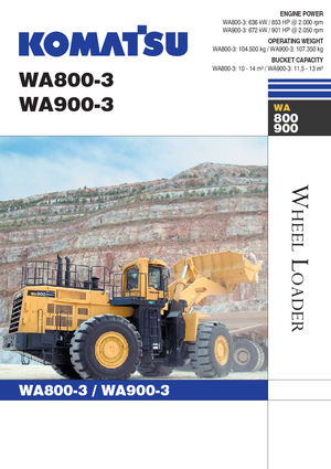 Kolové nakladače Komatsu WA900-3