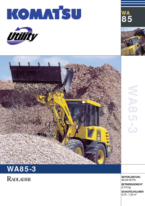 Kolové nakladače Komatsu WA85-3