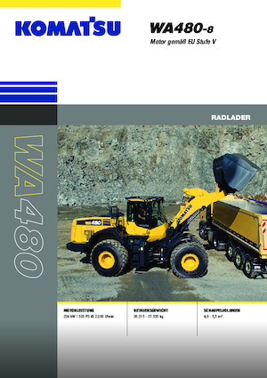 Kolové nakladače Komatsu WA480-8E0