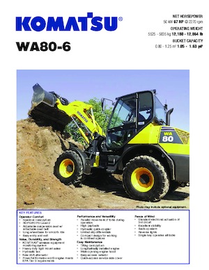 Kolové nakladače Komatsu WA80-6