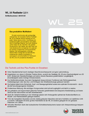 Kolové nakladače Wacker Neuson WL25
