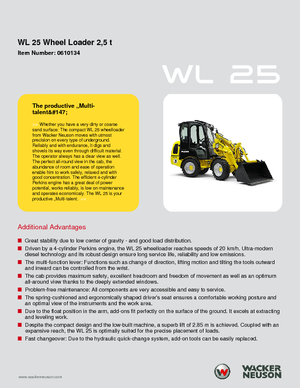 Kolové nakladače Wacker Neuson WL25
