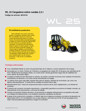 Kolové nakladače Wacker Neuson WL25