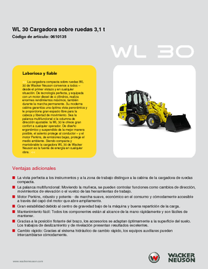 Kolové nakladače Wacker Neuson WL 30