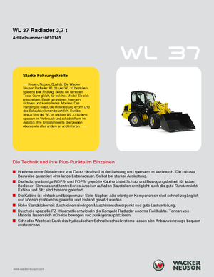 Kolové nakladače Wacker Neuson WL 37