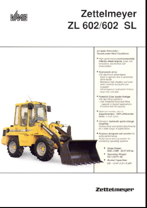 Kolové nakladače Zettelmeyer ZL 602 SL