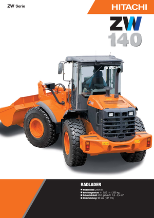 Kolové nakladače Hitachi ZW 140