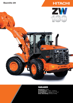 Kolové nakladače Hitachi ZW 180
