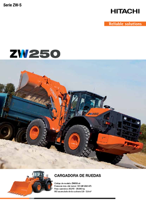 Kolové nakladače Hitachi ZW250-5B