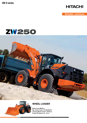 Kolové nakladače Hitachi ZW250-5B