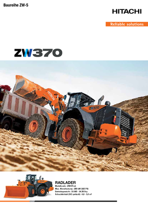 Kolové nakladače Hitachi ZW 370-5
