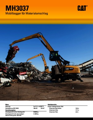 Kolová rypadla Caterpillar MH 3037