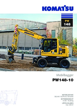 Kolová rypadla Komatsu PW148-10