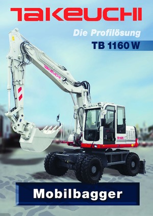 Kolová rypadla Takeuchi TB 1160 W