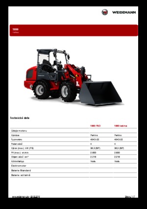 Kolové nakladače Weidemann 1880