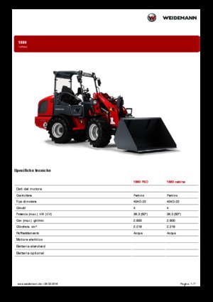 Kolové nakladače Weidemann 1880