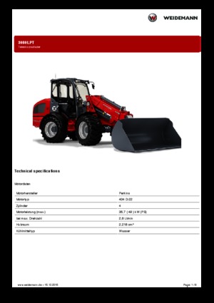 Kolové nakladače Weidemann 3080 LP T