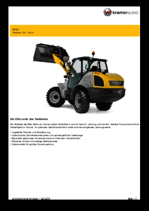 Kolové nakladače Kramer 8115