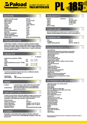 Kolové nakladače Palazzani PL 185