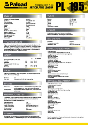 Kolové nakladače Palazzani PL 195