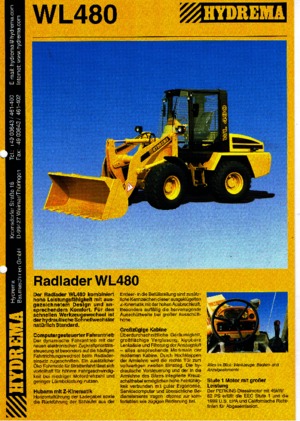 Kolové nakladače Hydrema WL 480