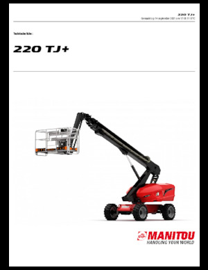 Kolové kloubové pracovní plošiny Manitou 220 TJ+