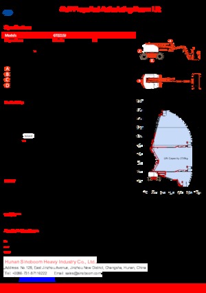 Kolové kloubové pracovní plošiny Sinoboom GTZZ15J