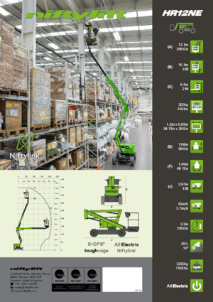 Kolové kloubové pracovní plošiny Niftylift HR12NE