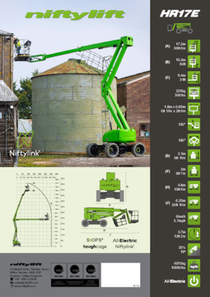 Kolové kloubové pracovní plošiny Niftylift HR17E