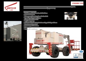 Kolové kloubové pracovní plošiny Matilsa Parma 21 D