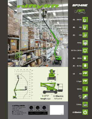 Kolové kloubové pracovní plošiny Niftylift SP34NE