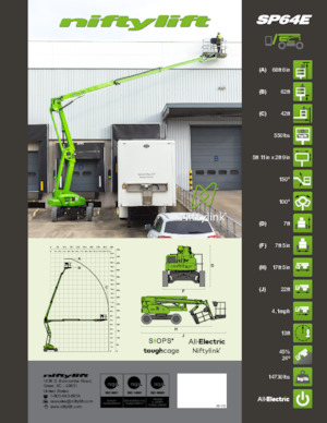 Kolové kloubové pracovní plošiny Niftylift SP64E