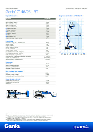 Kolové kloubové pracovní plošiny Genie Z-45/25J RT