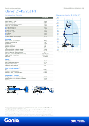 Kolové kloubové pracovní plošiny Genie Z-45/25J RT