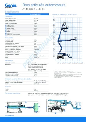 Kolové kloubové pracovní plošiny Genie Z-45 DC