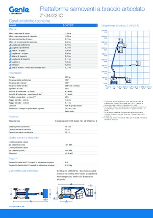 Kolové kloubové pracovní plošiny Genie Z-34/22 IC