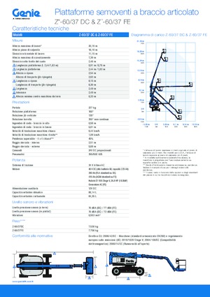 Kolové kloubové pracovní plošiny Genie Z-60 DC