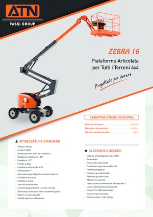 Kolové kloubové pracovní plošiny ATN ZEBRA 16