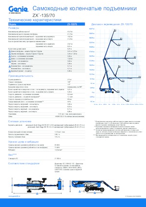 Kolové kloubové pracovní plošiny Genie ZX-135/70