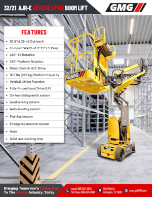 Kolové kloubové pracovní plošiny GMG 32/21 ARJ-E 
